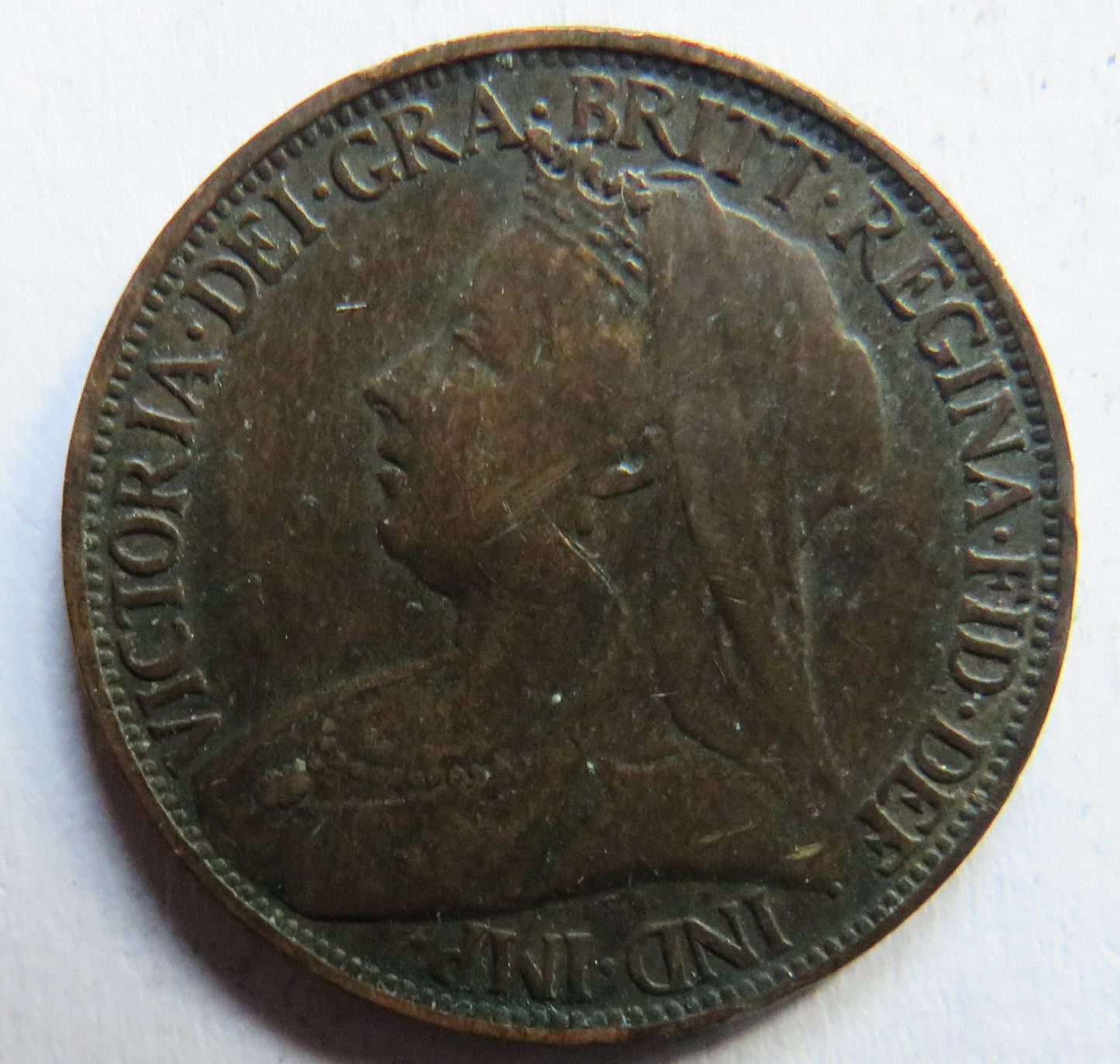 Late 19thC Queen Victoria Farthing Coin Love Nicely Engraved