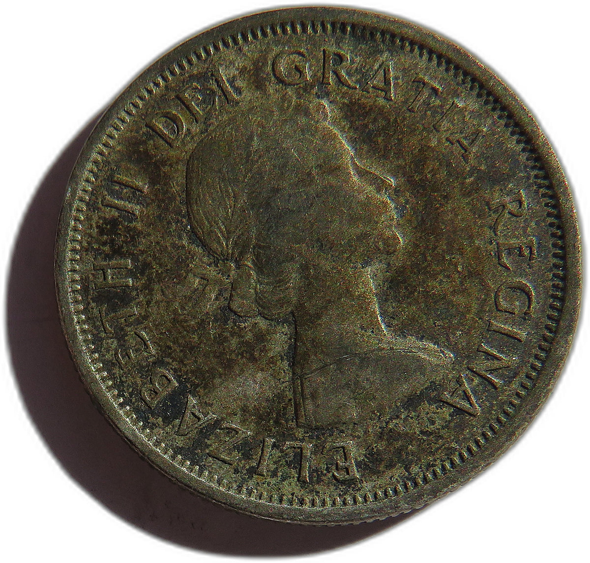1964 Queen Elizabeth II Canada Silver 25 Cents Coin