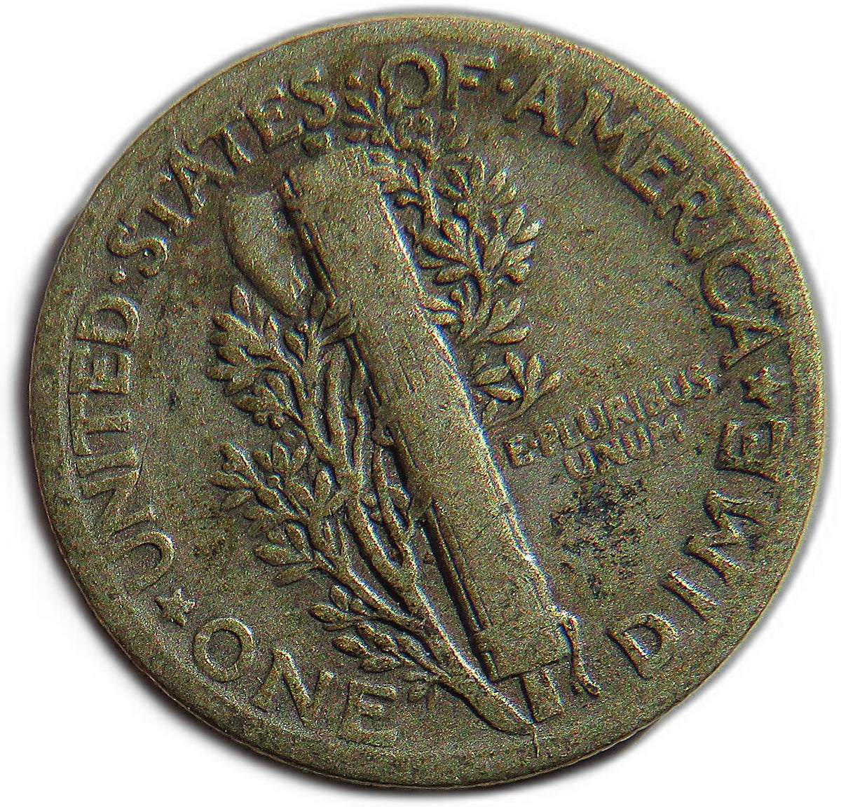 1942 USA Mercury One Dime Coin (.900 Silver)
