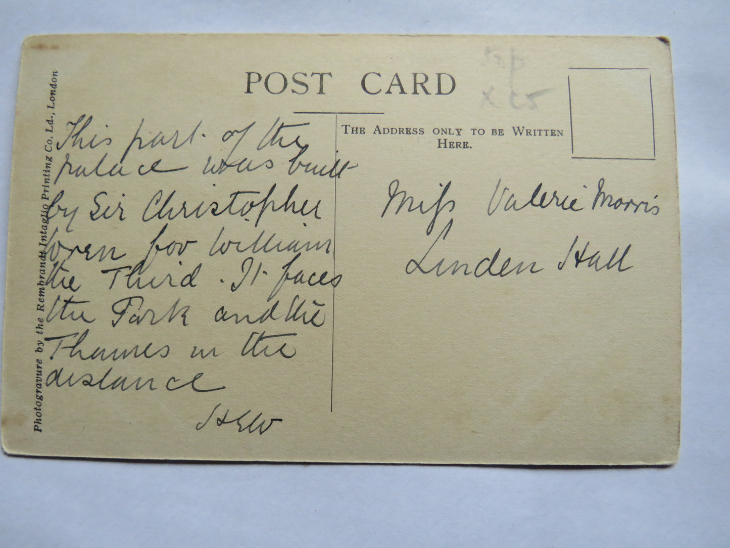 Vintage Postcard of Hampton Court Palace South & East Fronts