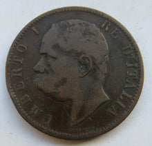 Load image into Gallery viewer, 1894-B/I Italy 10 Centesimi Coin
