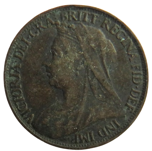 1899 Queen Victoria Farthing Coin - Great Britain