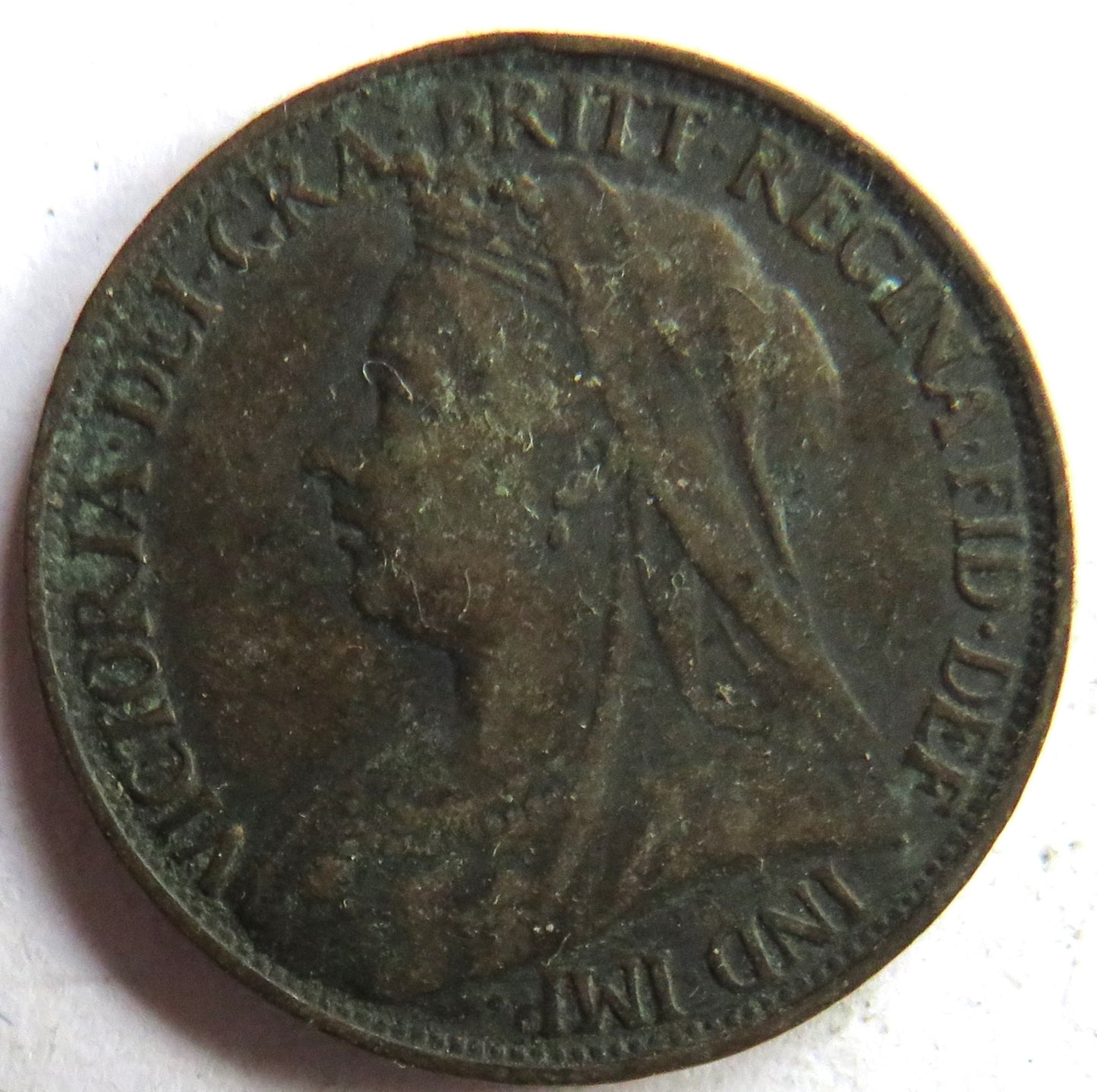 1899 Queen Victoria Farthing Coin - Great Britain