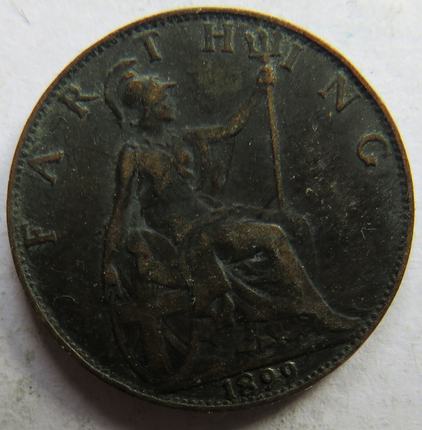 1899 Queen Victoria Farthing Coin - Great Britain