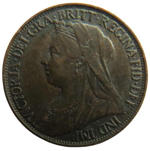 1899 Queen Victoria Farthing Coin - Great Britain