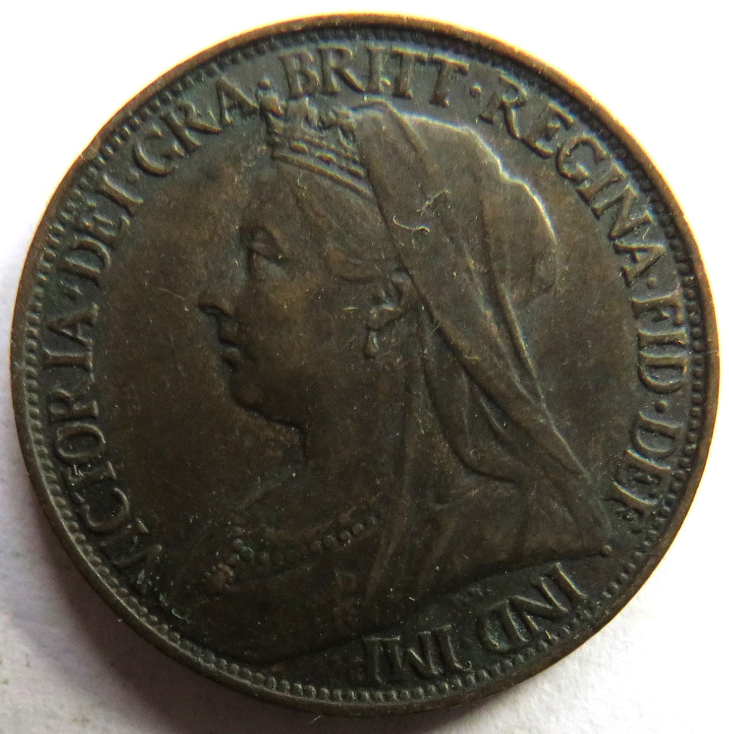 1899 Queen Victoria Farthing Coin - Great Britain