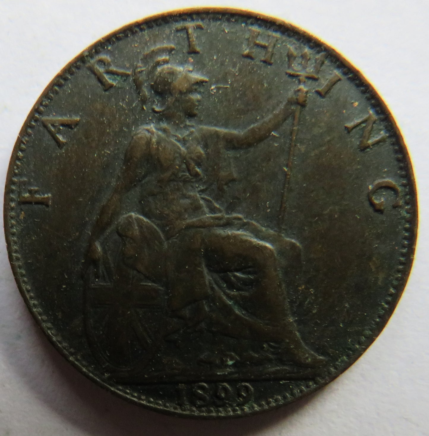 1899 Queen Victoria Farthing Coin - Great Britain