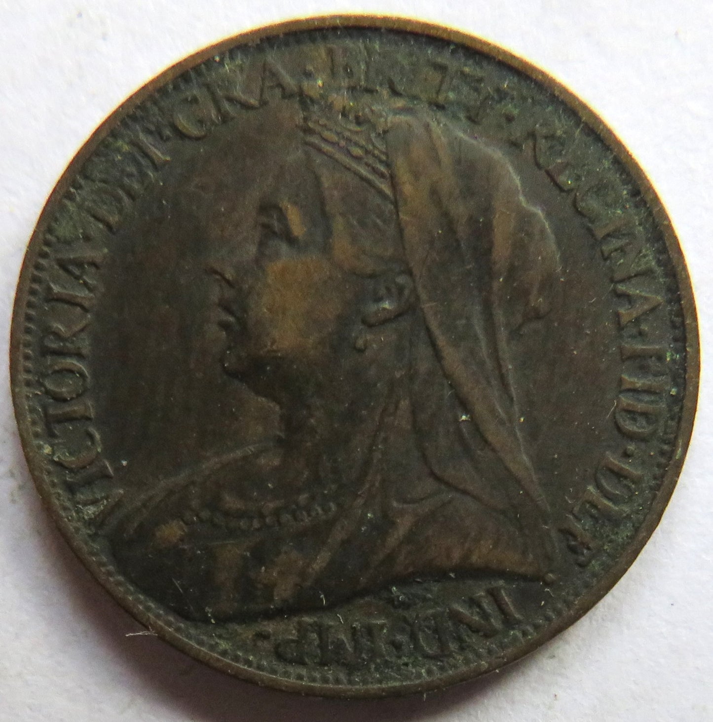 1900 Queen Victoria Farthing Coin - Great Britain