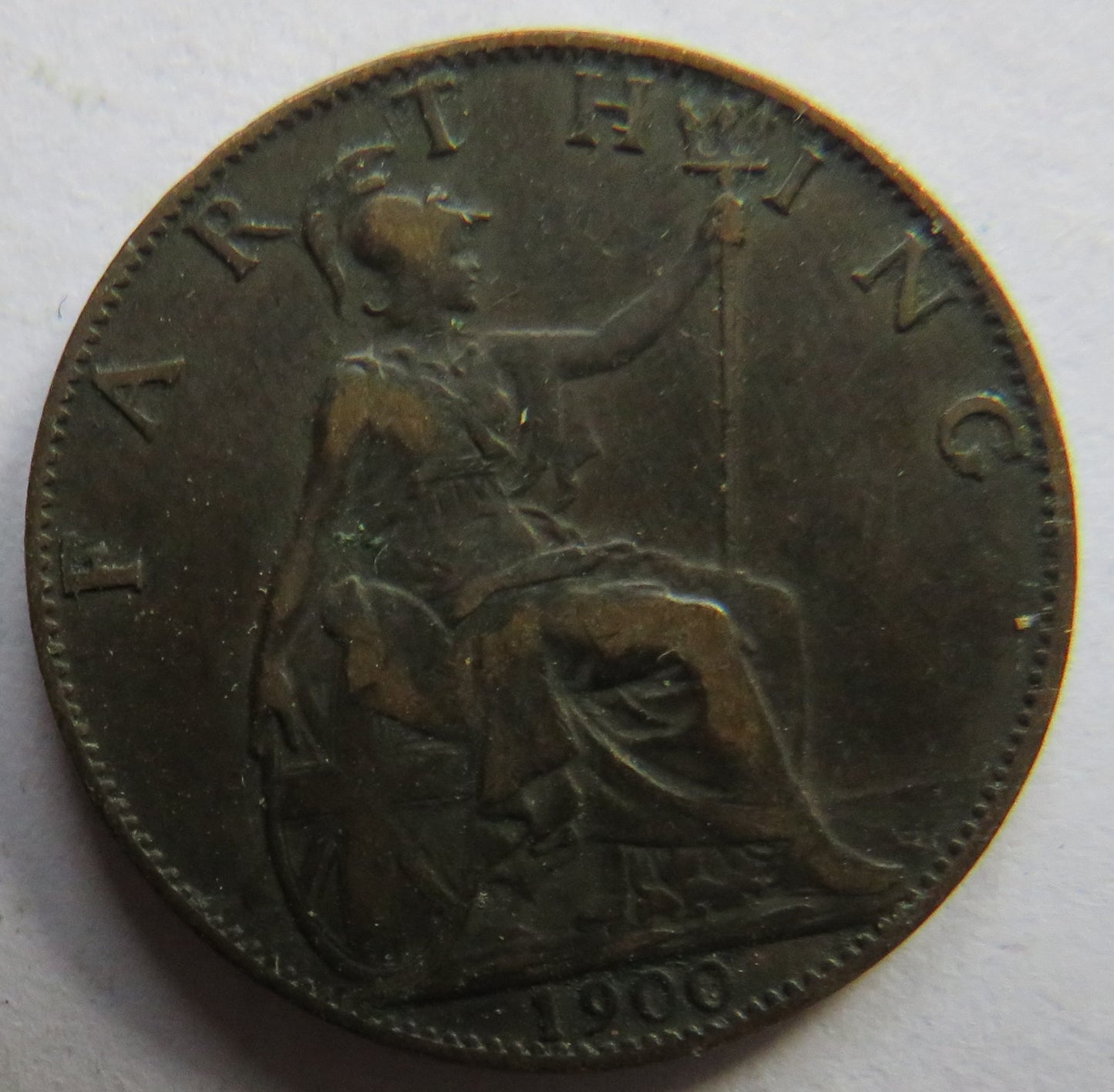 1900 Queen Victoria Farthing Coin - Great Britain