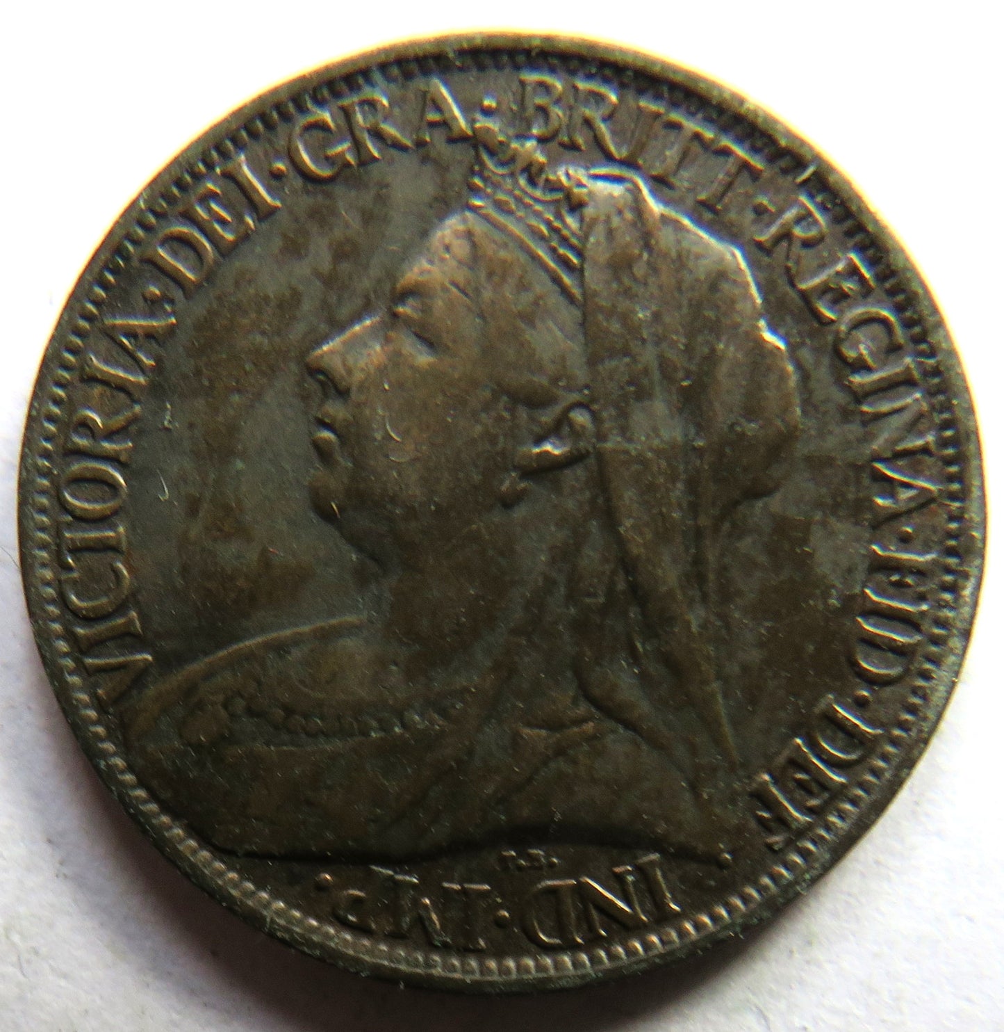 1901 Queen Victoria Farthing Coin - Great Britain