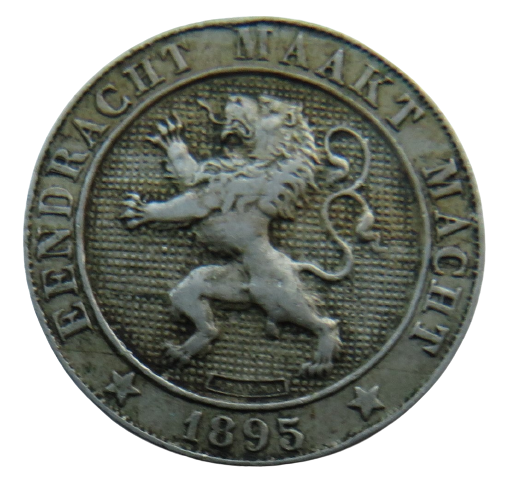 1895 Belgium 5 Centimes Coin