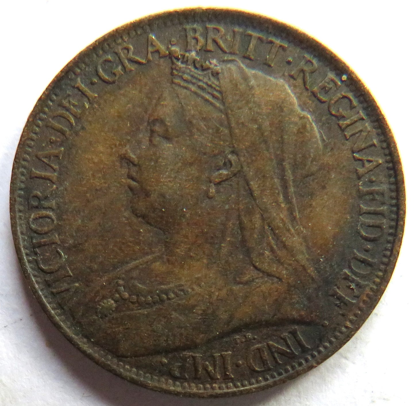 1895 Queen Victoria Farthing Coin - Great Britain