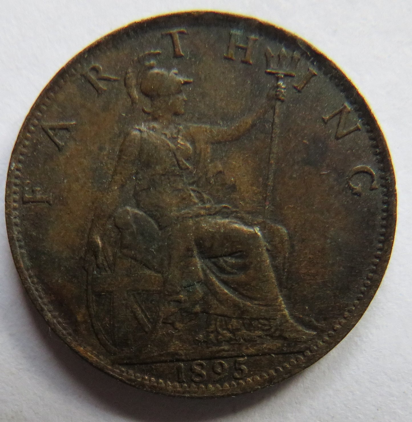 1895 Queen Victoria Farthing Coin - Great Britain