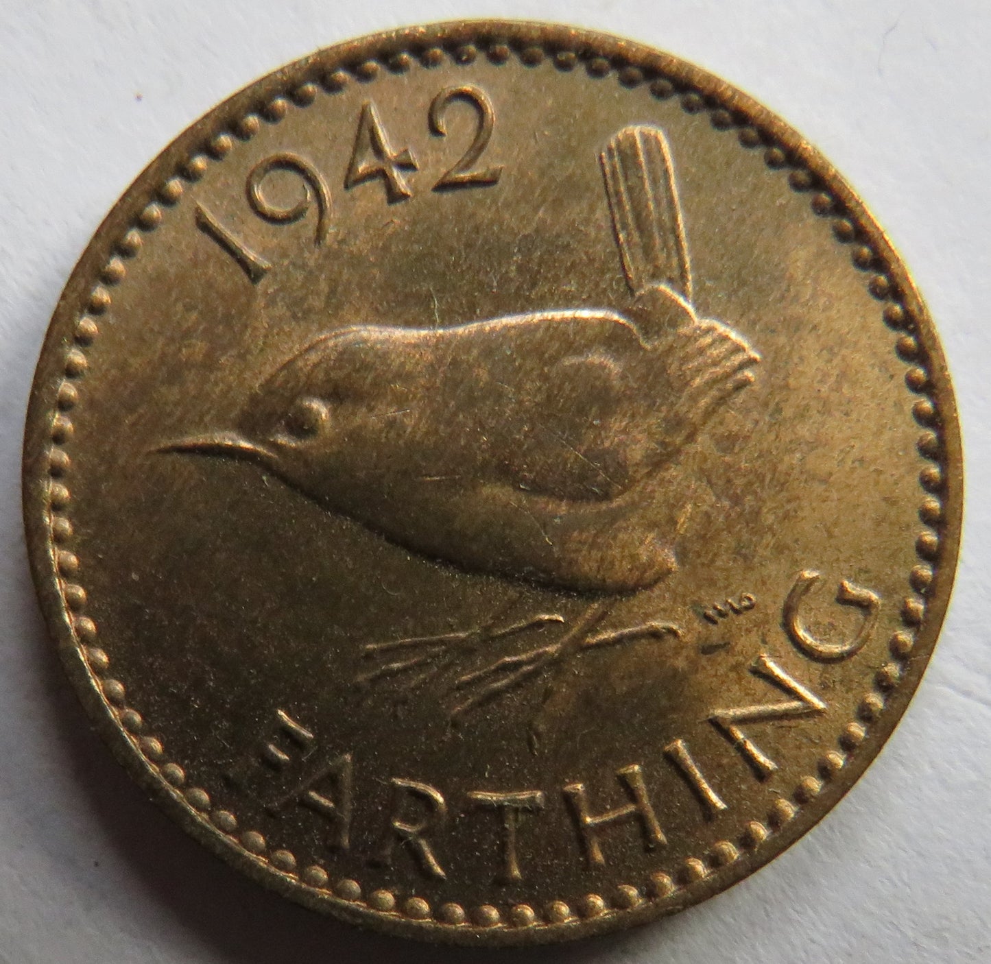 1942 King George VI Farthing Coin In High Grade - Great Britain