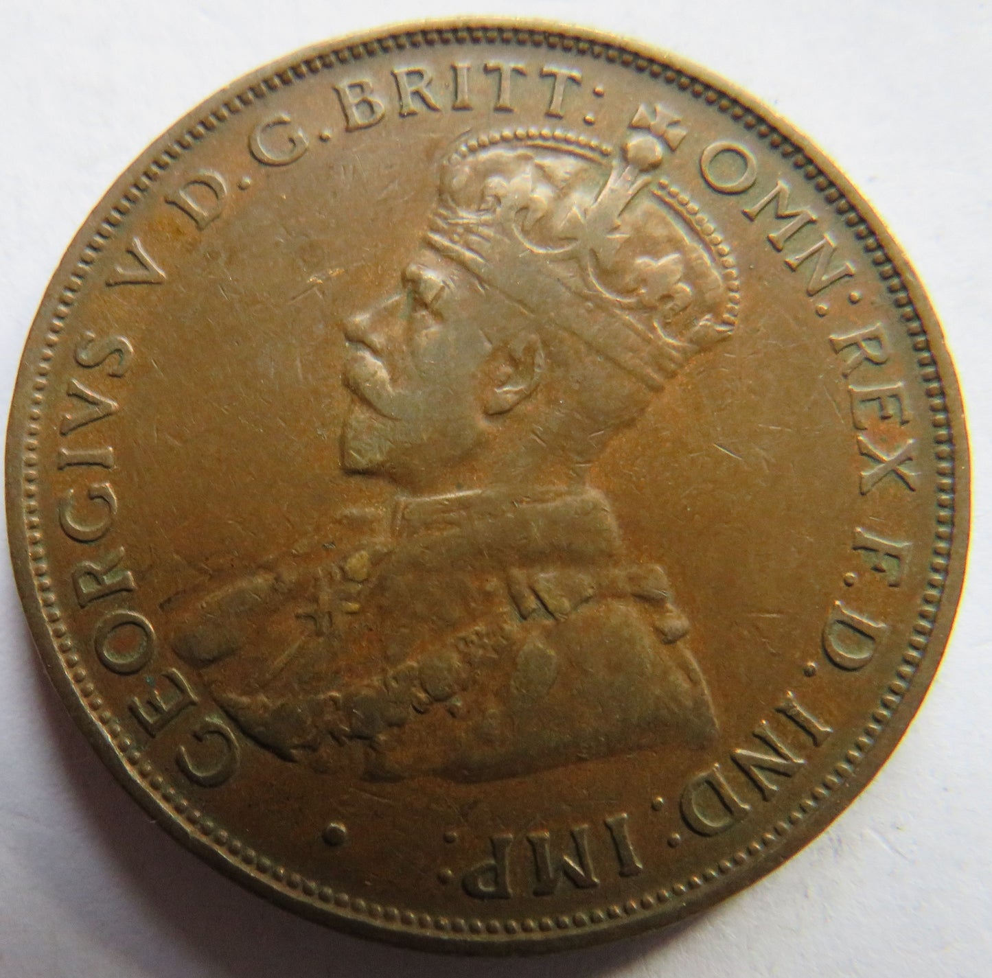 1934 King George V Australia One Penny Coin