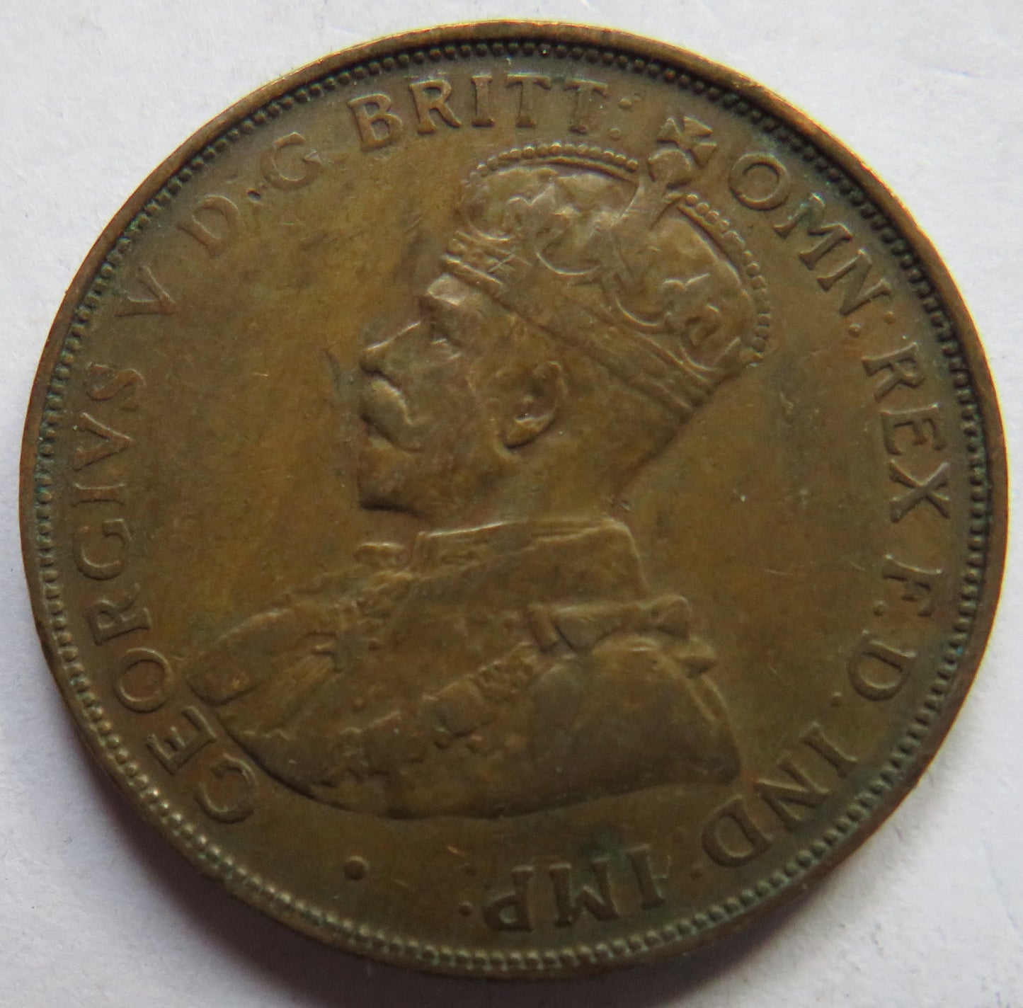 1922 King George V Australia One Penny Coin