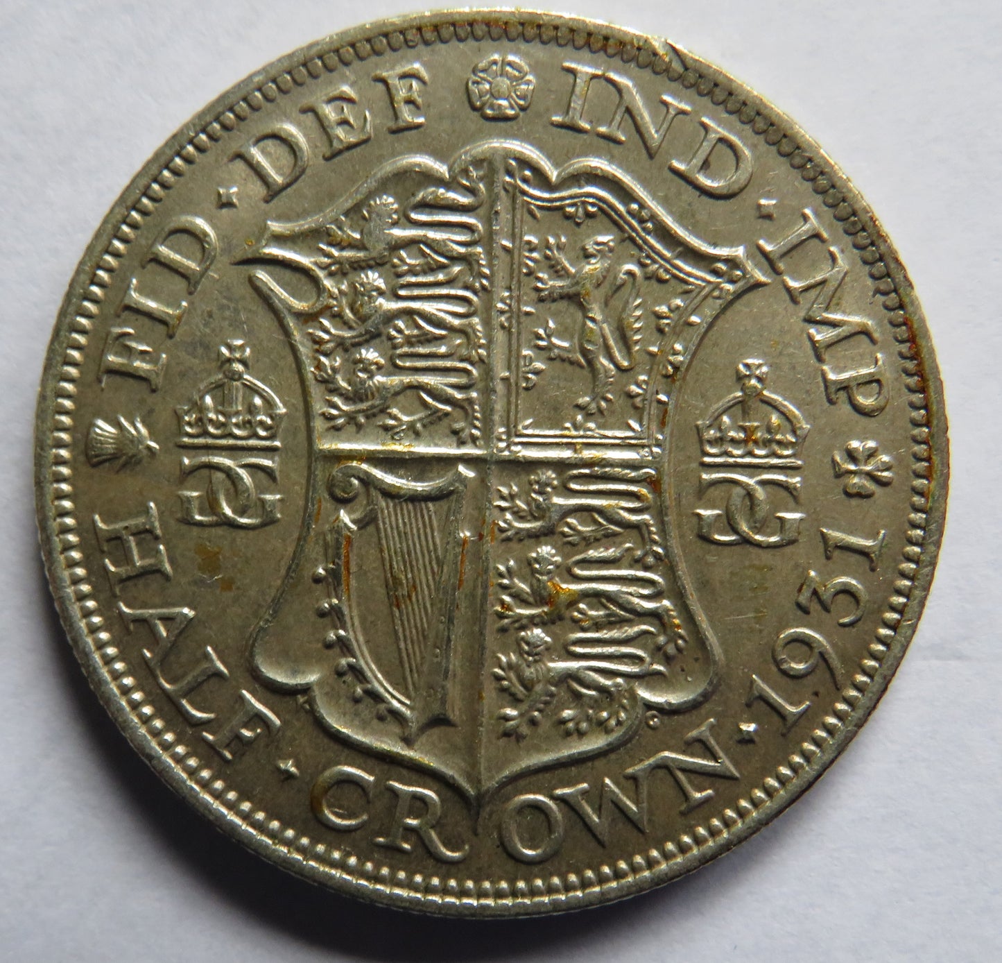 1931 King George V Silver Halfcrown Coin - Great Britain