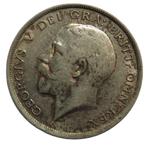 1917 King George V Silver Halfcrown Coin - Great Britain
