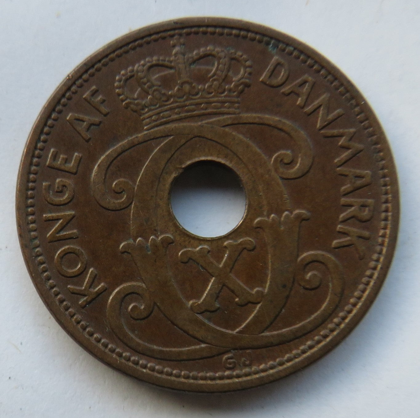 1932 Denmark 5 Ore Coin
