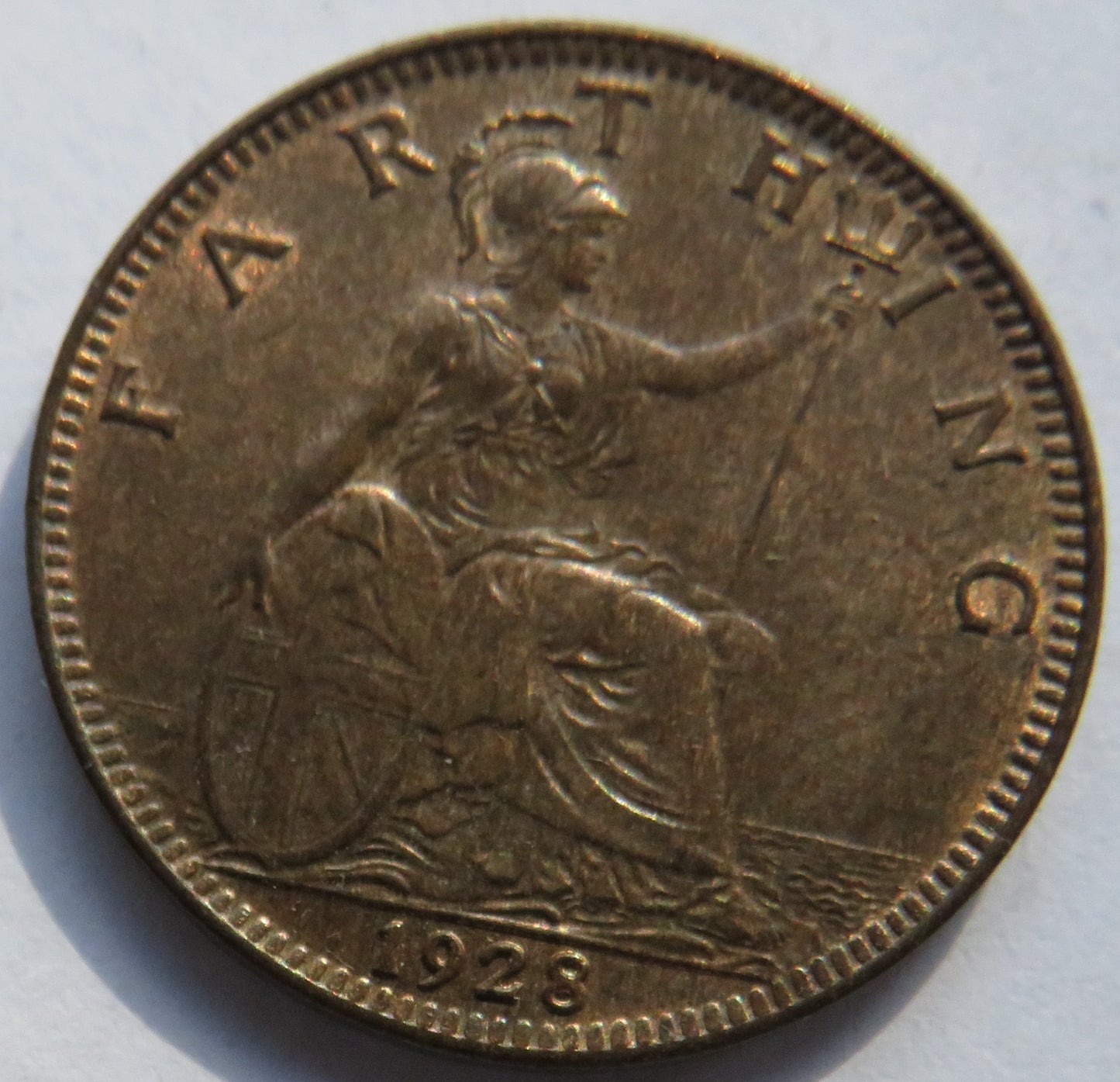 1928 King George V Farthing Coin In High Grade - Great Britain
