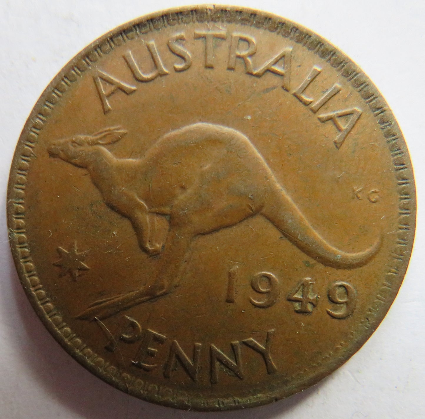 1949 King George VI Australia One Penny Coin