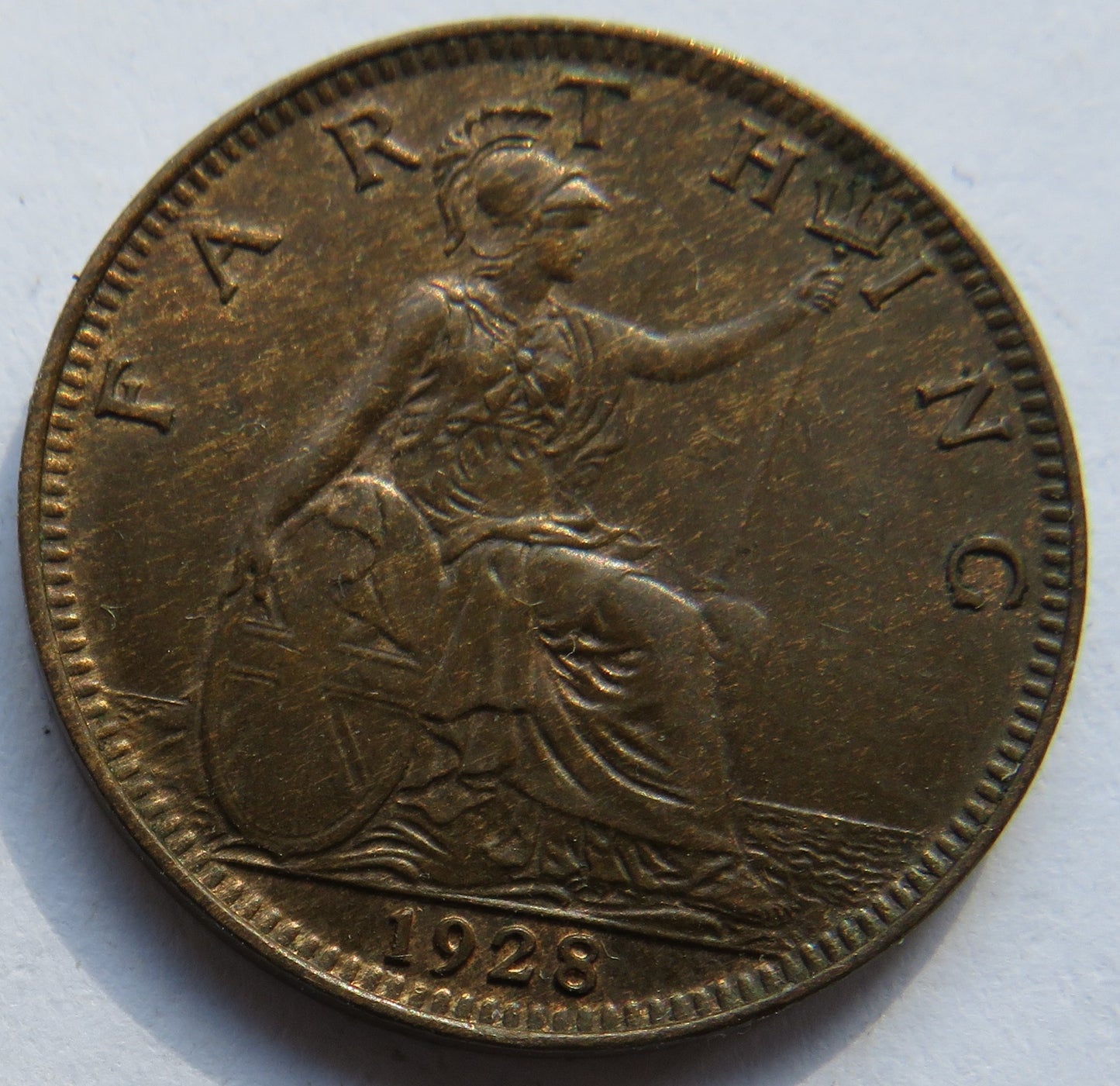 1928 King George V Farthing Coin In High Grade - Great Britain