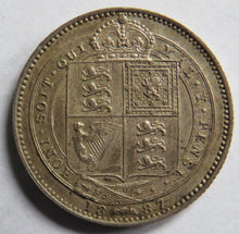 Load image into Gallery viewer, 1887 Queen Victoria Jubilee Head Silver Shilling Coin - Great Britain
