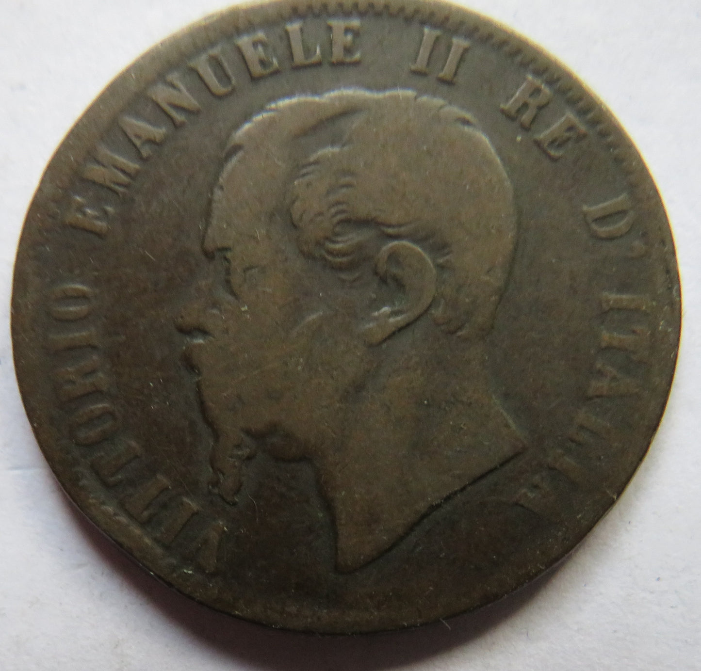 1867 Italy 10 Centesimi Coin
