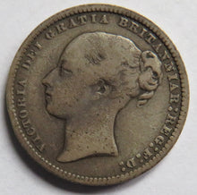 Load image into Gallery viewer, 1874 Die 21 Queen Victoria Young Head Silver Shilling Coin - Great Britain
