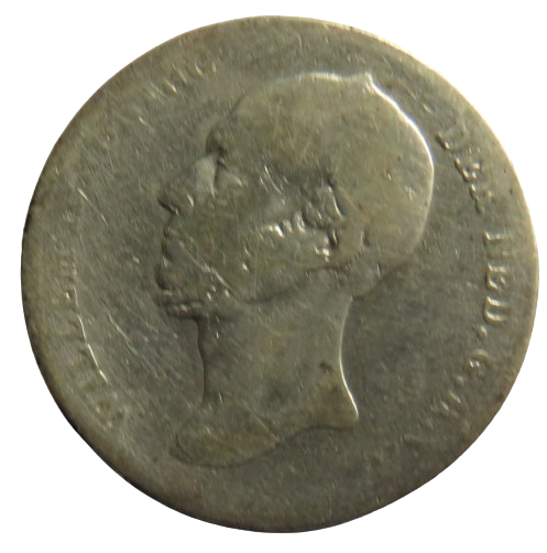 1848 Netherlands Silver 1/2 Gulden Coin