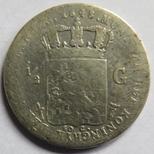 Load image into Gallery viewer, 1848 Netherlands Silver 1/2 Gulden Coin
