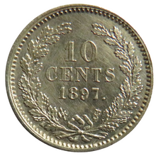 Load image into Gallery viewer, 1897 Netherlands Silver 10 Cents Coin In Higher Grade
