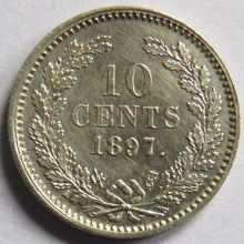 Load image into Gallery viewer, 1897 Netherlands Silver 10 Cents Coin In Higher Grade
