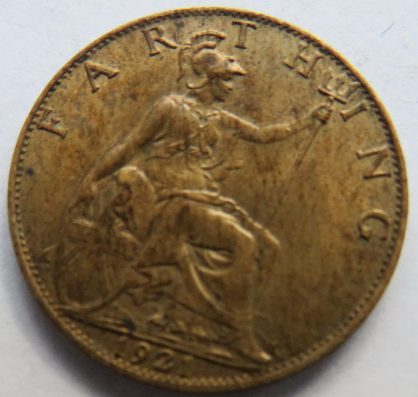 1921 King George V Farthing Coin In High Grade - Great Britain