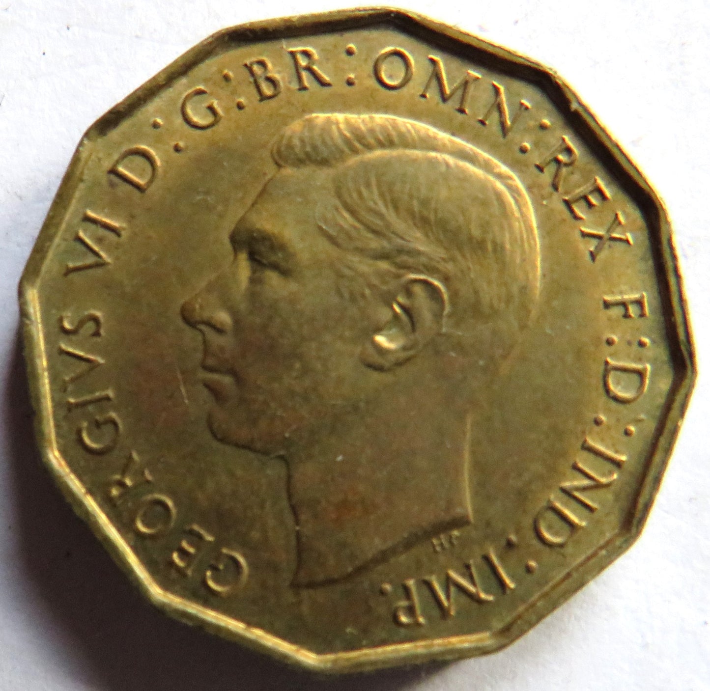 1937 King George VI Brass Threepence Coin In High Grade - Great Britain