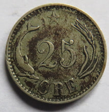 Load image into Gallery viewer, 1894 Denmark Silver 25 Ore Coin
