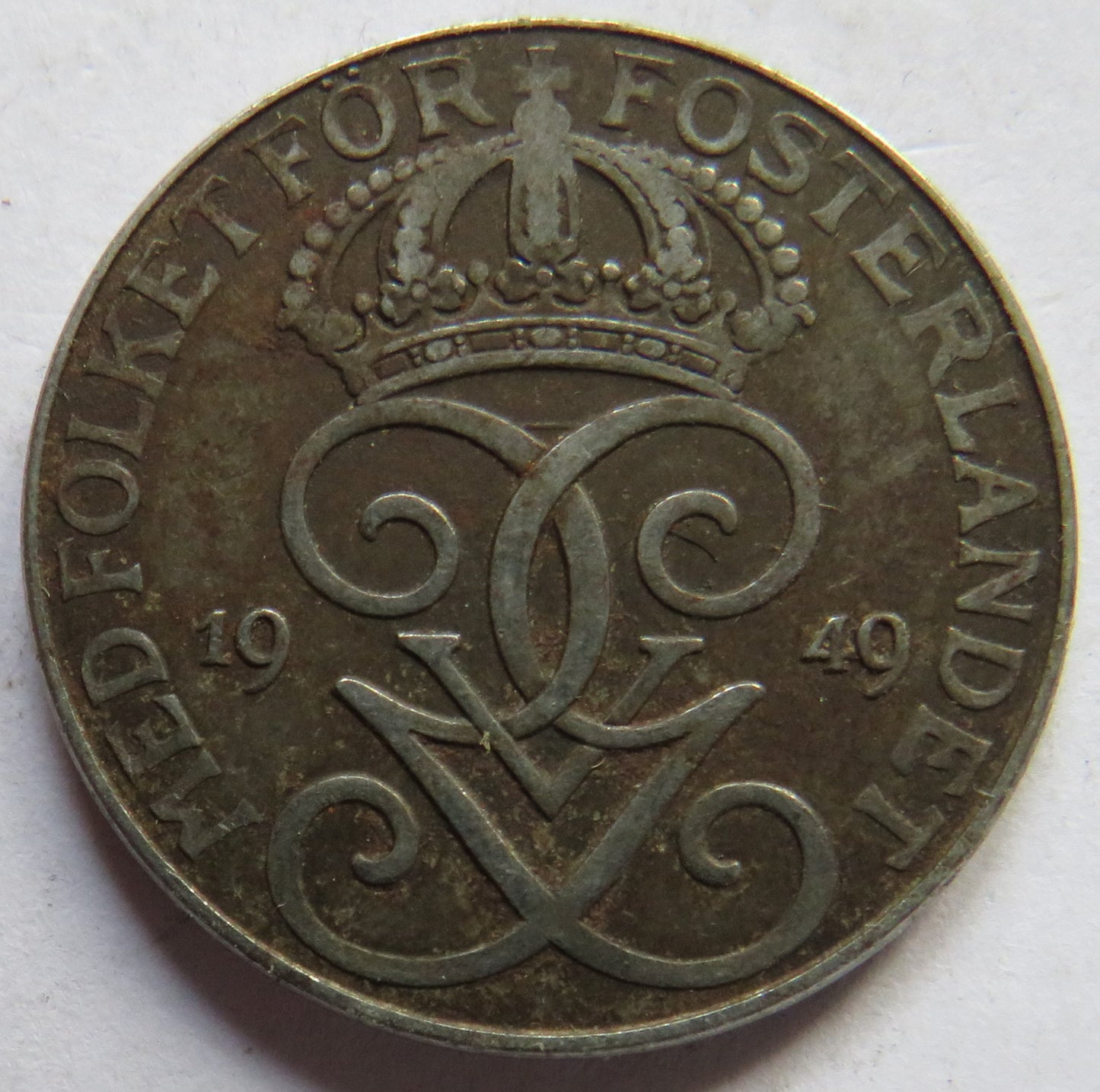 1949 Sweden 5 Ore Coin