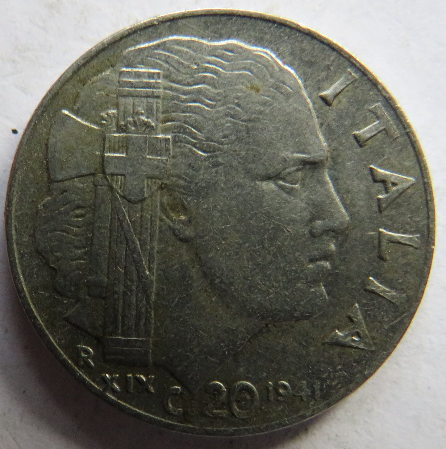 1941 Italy 20 Centesimi Coin