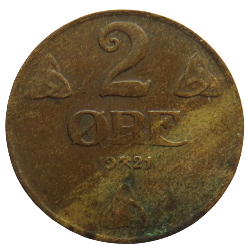 1921 Norway 2 Ore Coin