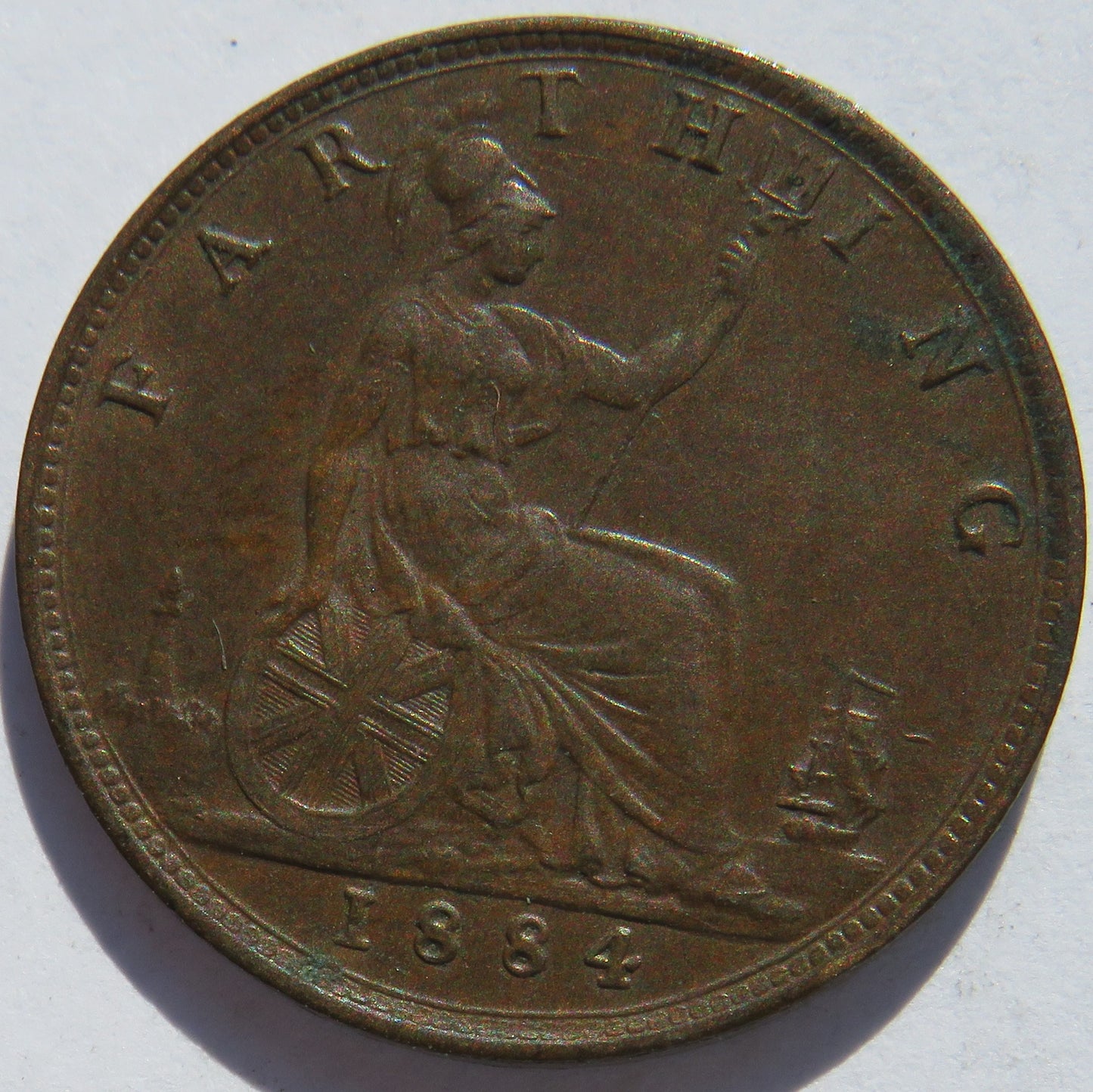 1884 Queen Victoria Farthing Coin - Great Britain