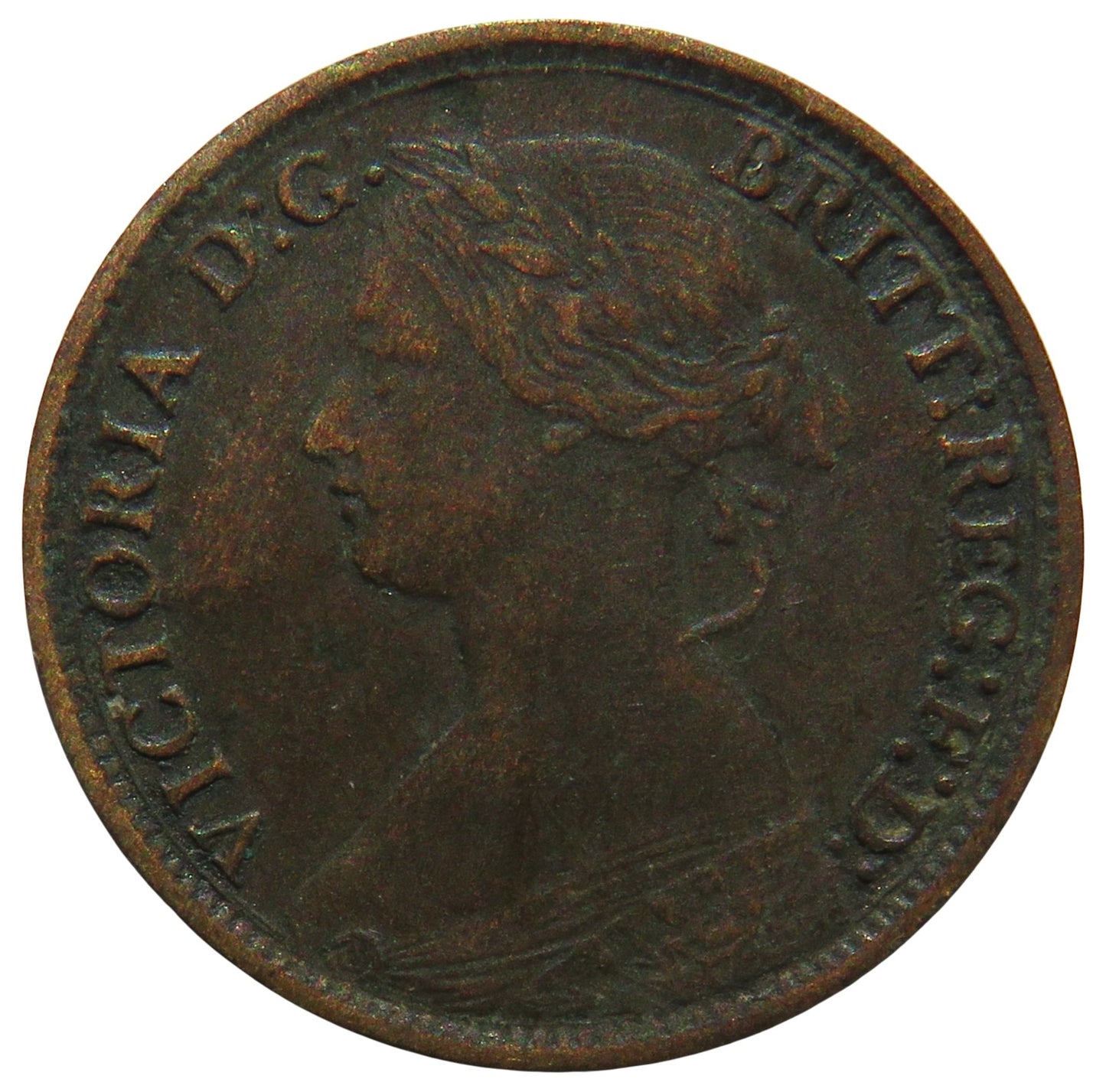 1867 Queen Victoria Farthing Coin - Great Britain