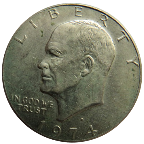 1974 USA Eisenhower $1 One Dollar Coin