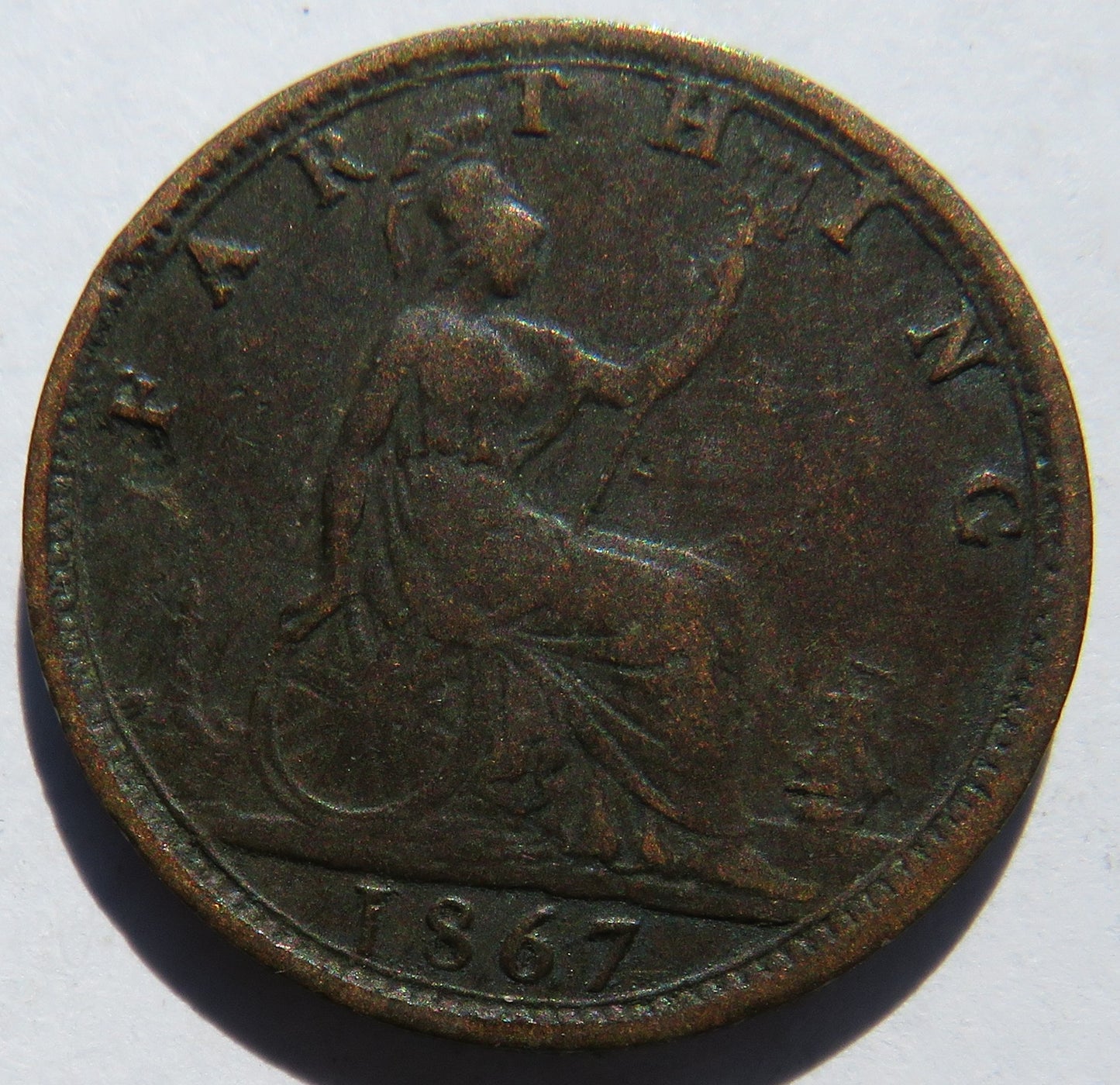 1867 Queen Victoria Farthing Coin - Great Britain