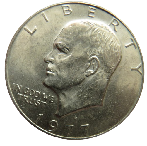 1977 USA Eisenhower $1 One Dollar Coin
