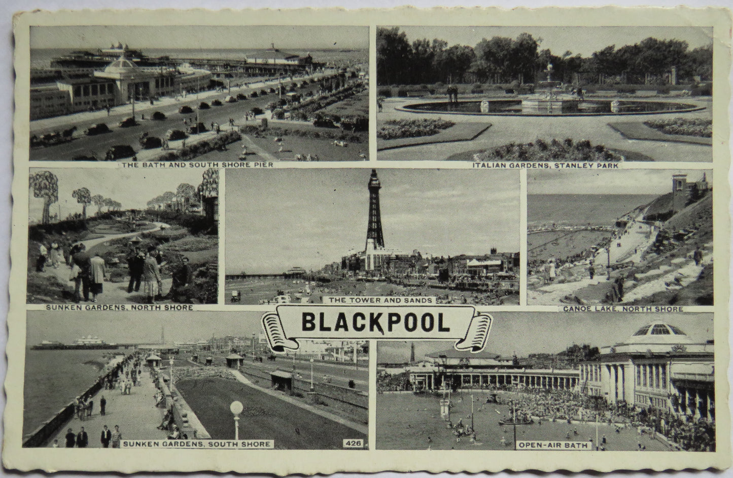 Vintage Postcard of Blackpool 1960
