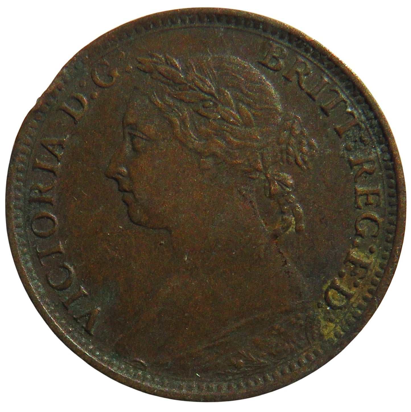 1885 Queen Victoria Farthing Coin - Great Britain