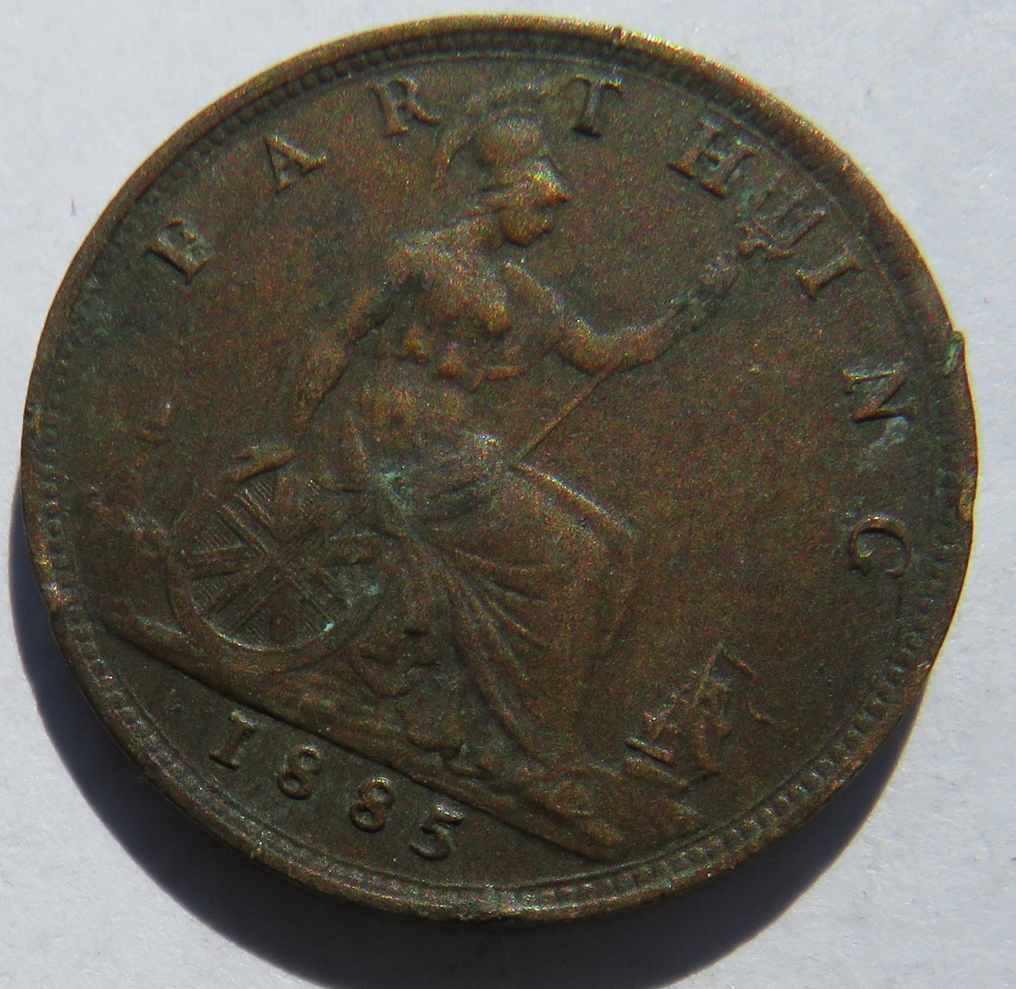 1885 Queen Victoria Farthing Coin - Great Britain