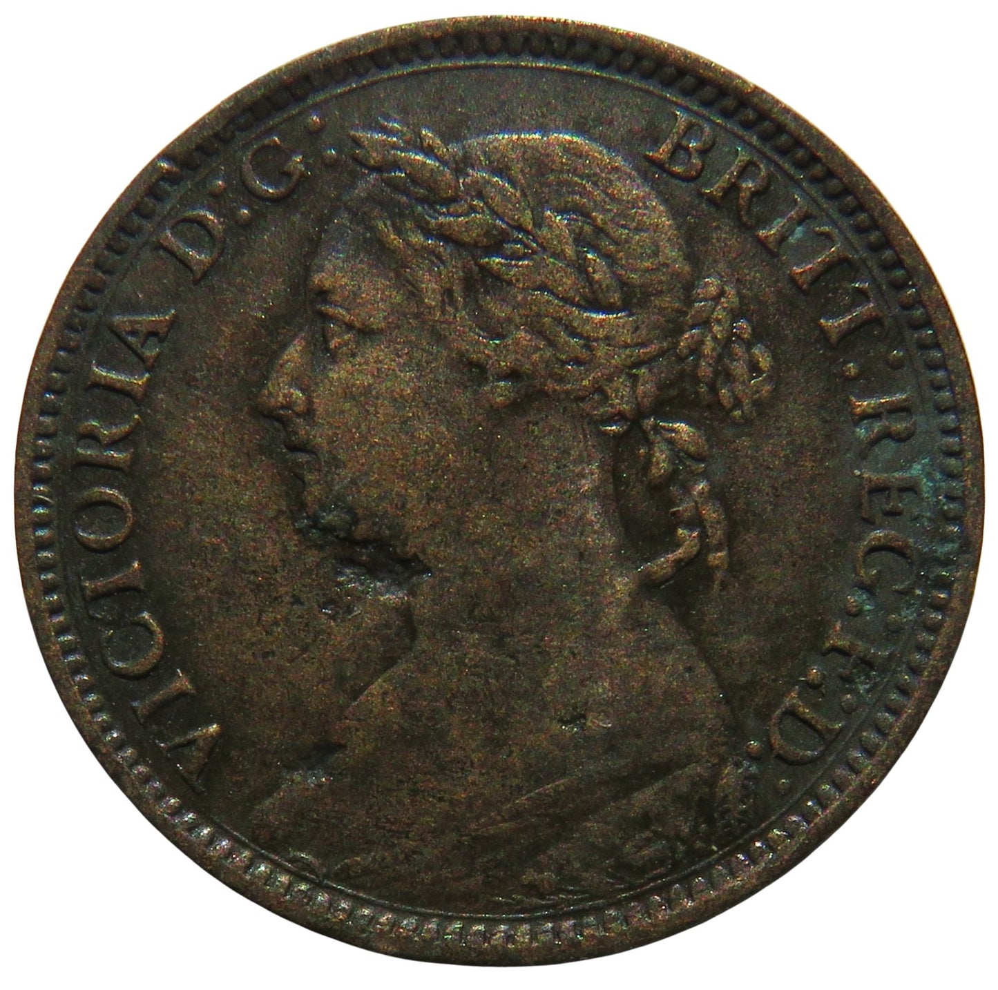1886 Queen Victoria Farthing Coin - Great Britain