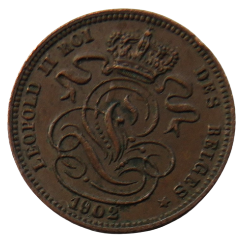 1902 Belgium One Centime Coin