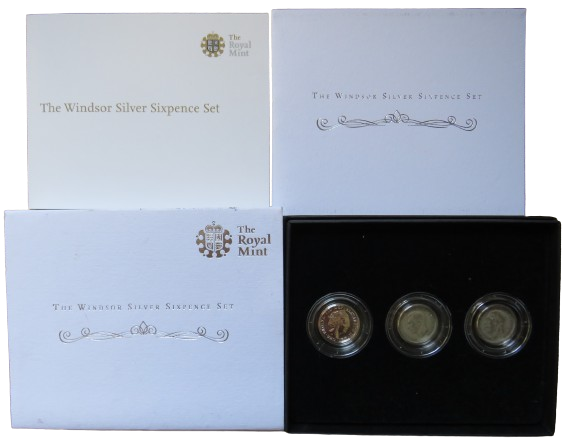 The Windsor Silver Sixpence Set By The Royal Mint